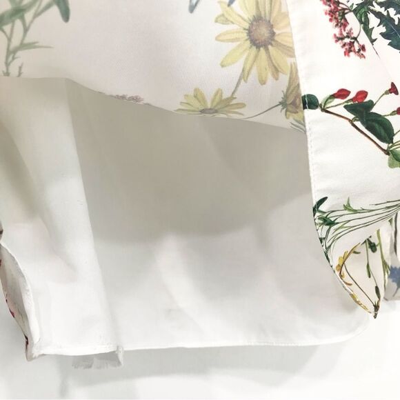 Bailey 44 Revolve Colorful Floral Botanical Off Shoulder Blouse in Chalk - Picture 13 of 16
